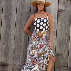 Anthropologie Farm Rio tiered cover up Maxi dress NWT